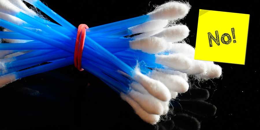 No se recomienda en uso de bastoncillos